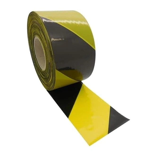  Barrier Tape 75mm x 500m x 50mic (Yellow & Black)