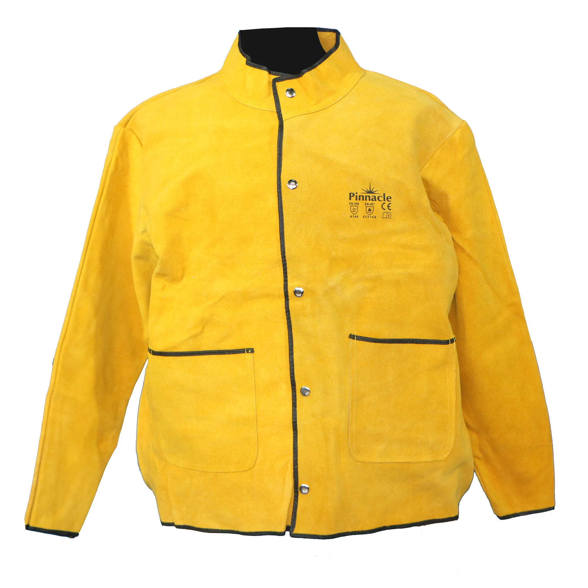 Yellow suede leather welding jacket