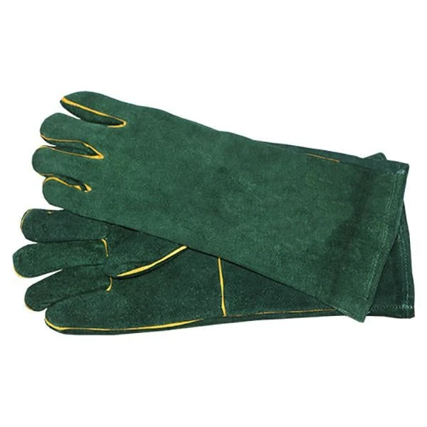 Green lined glove elbow length 8"